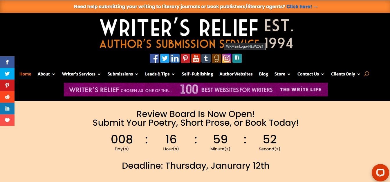 Writer’s Relief